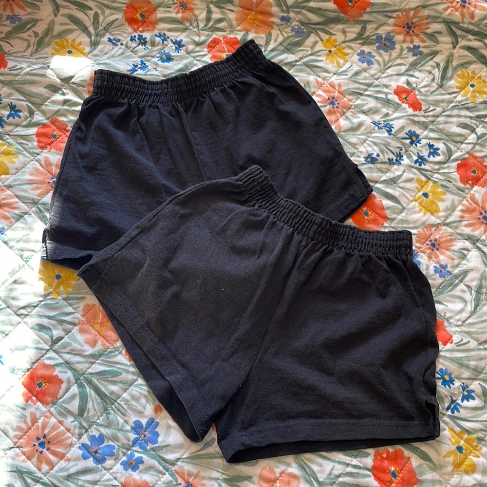 2 Pairs of Youth Medium Black Soffe Shorts